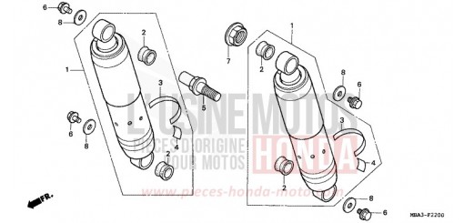 KISSEN, HINTEN VT750C2V de 1997
